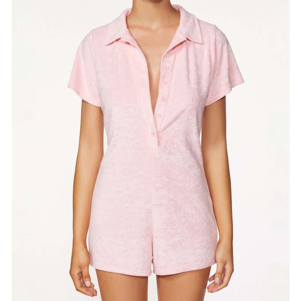 It’s Now Cool terry playsuit in red